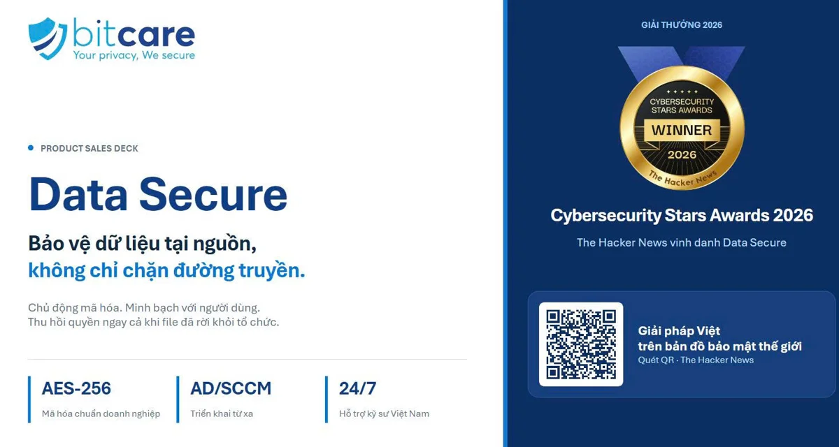 The Hacker News vinh danh Bitcare Data Secure — Cybersecurity Stars Awards 2026